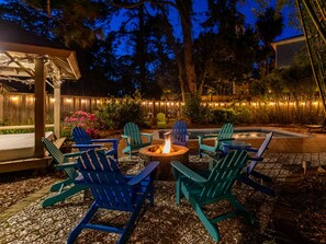 Terrace/patio - Guiding Light Cottage | Heated Saltwater Pool (Tybee Island)