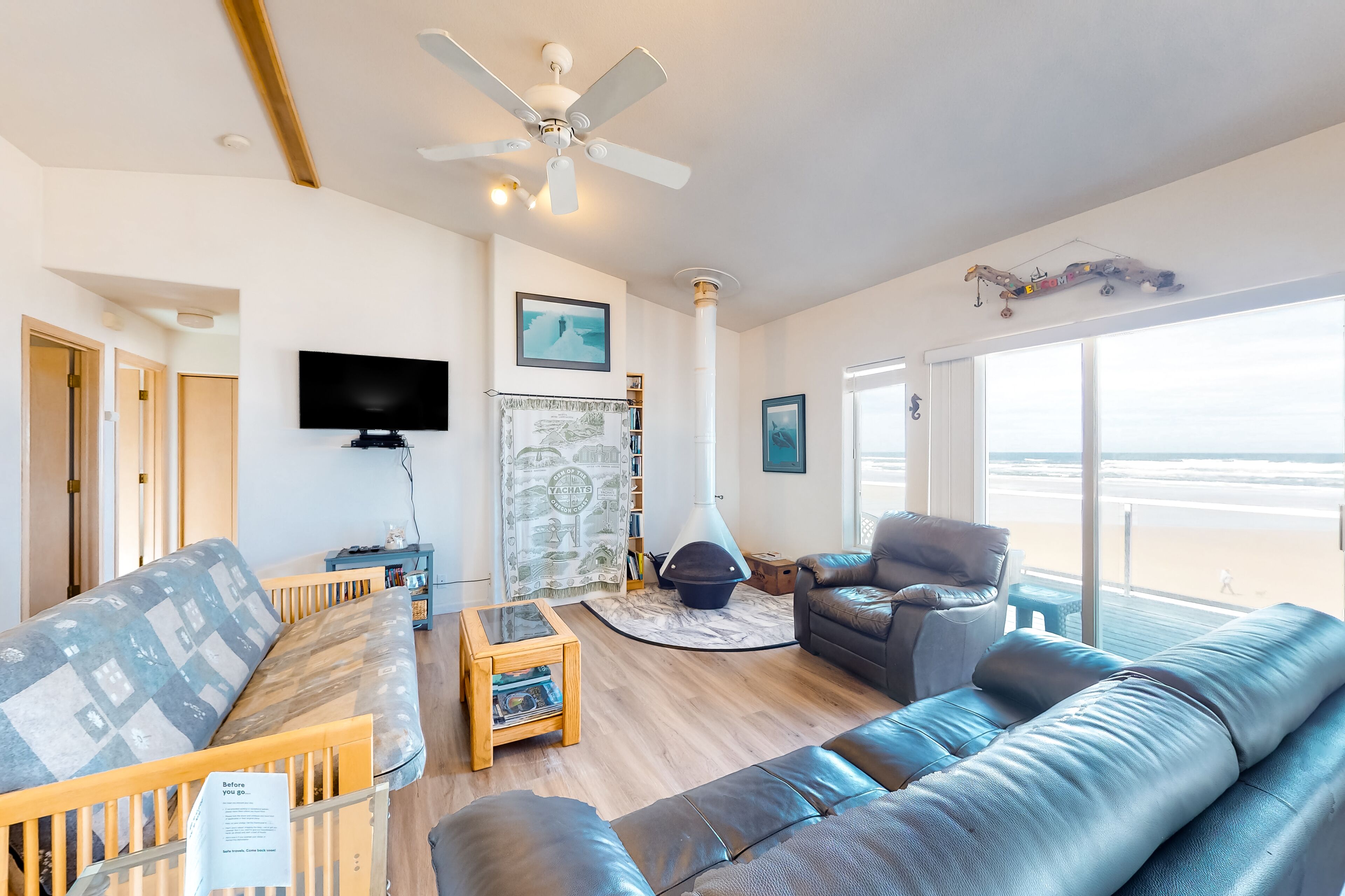 Oceanfront, Dog-Friendly Home w/ Jetted Tub, Beach Access & Sweeping Views