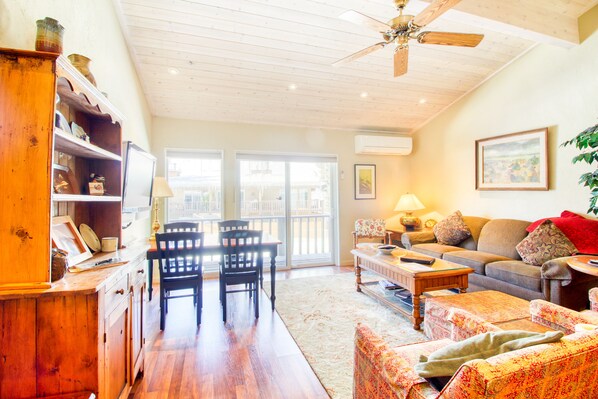 TV, DVD player, books