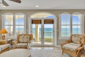 Flat-screen TV, DVD player, books