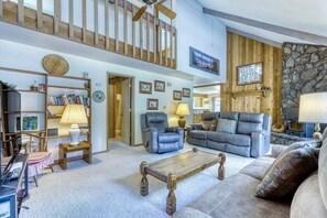 Télévision, cheminée, jeux vidéo, lecteur de DVD