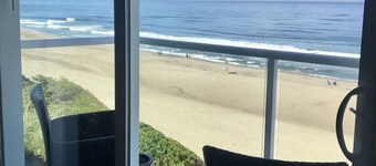 Whale watching from oceanfront home