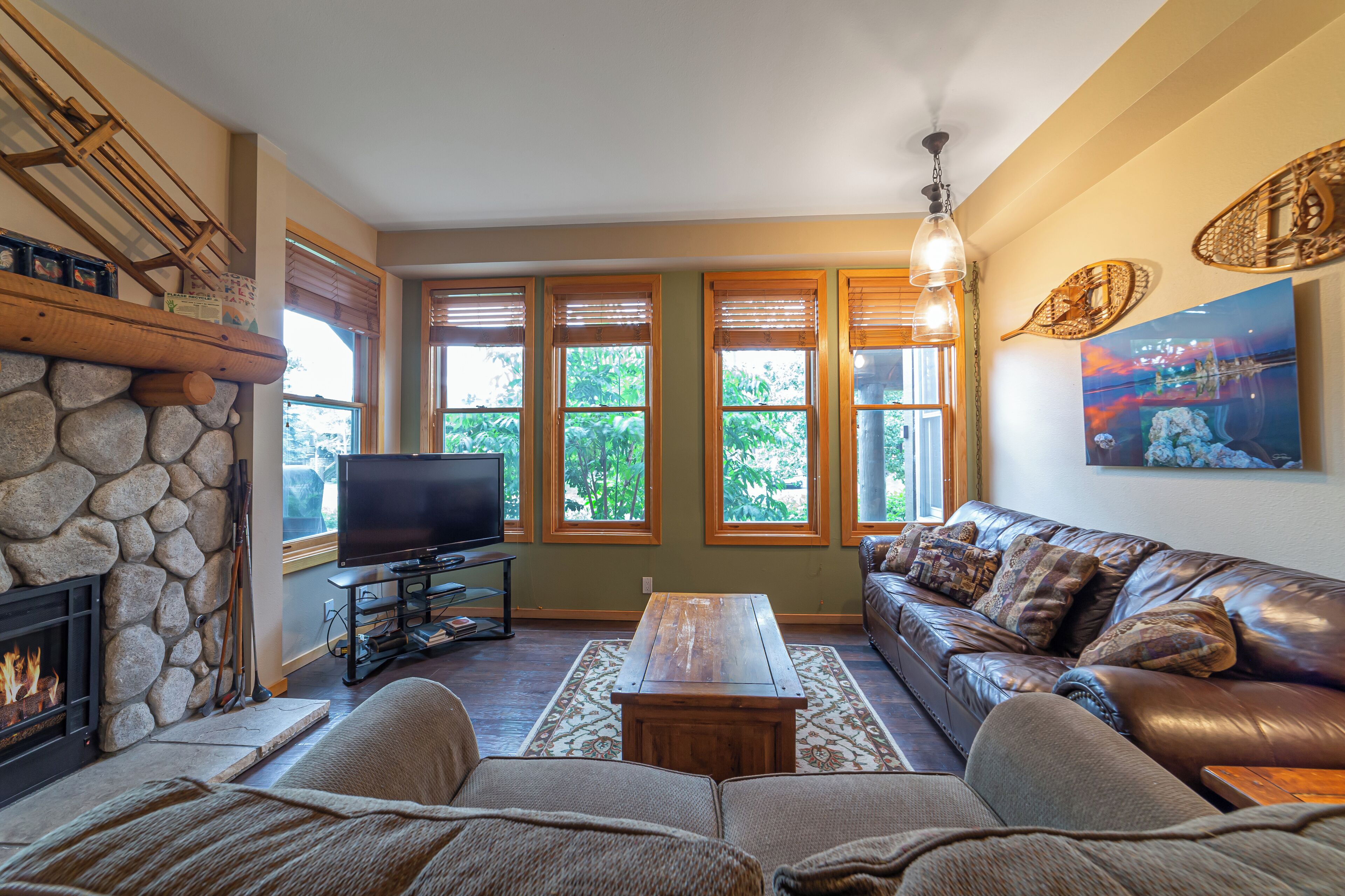 TV, fireplace, DVD player