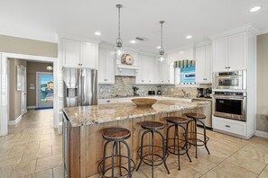 Fridge, microwave, oven, stovetop - Sea Blue by GSVR | Beachfront Luxury Home w/ Private Pool + FREE Activities/Golf (Gulf Shores)