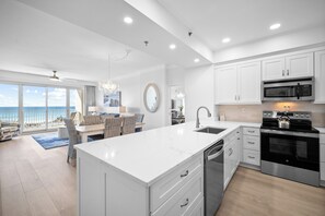 Fridge, microwave, oven, stovetop - Tides 204-205-4 bedrooms! Remodeled ~ 2 Full Kitchens beachfront condos! (Miramar Beach)