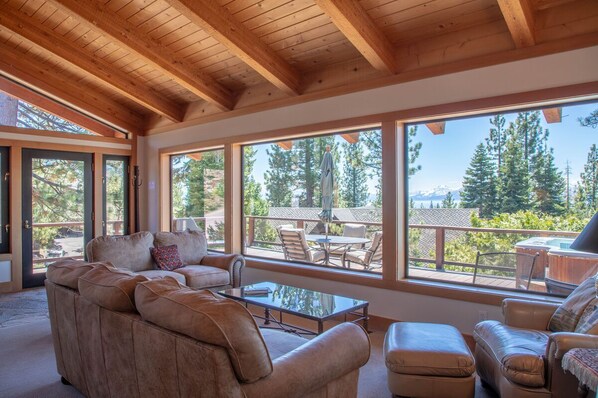 Televisión, chimenea y reproductor de DVD 