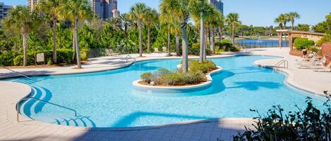 A heated pool
