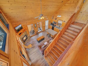 TV, fireplace, DVD player