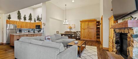 TV, fireplace, DVD player