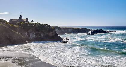 casa frente al mar w / bañera de hidromasaje privada, vistas desde la cubierta, hasta 4 perros bienvenidos!