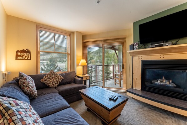 TV, fireplace, DVD player