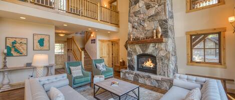 TV, fireplace, stereo
