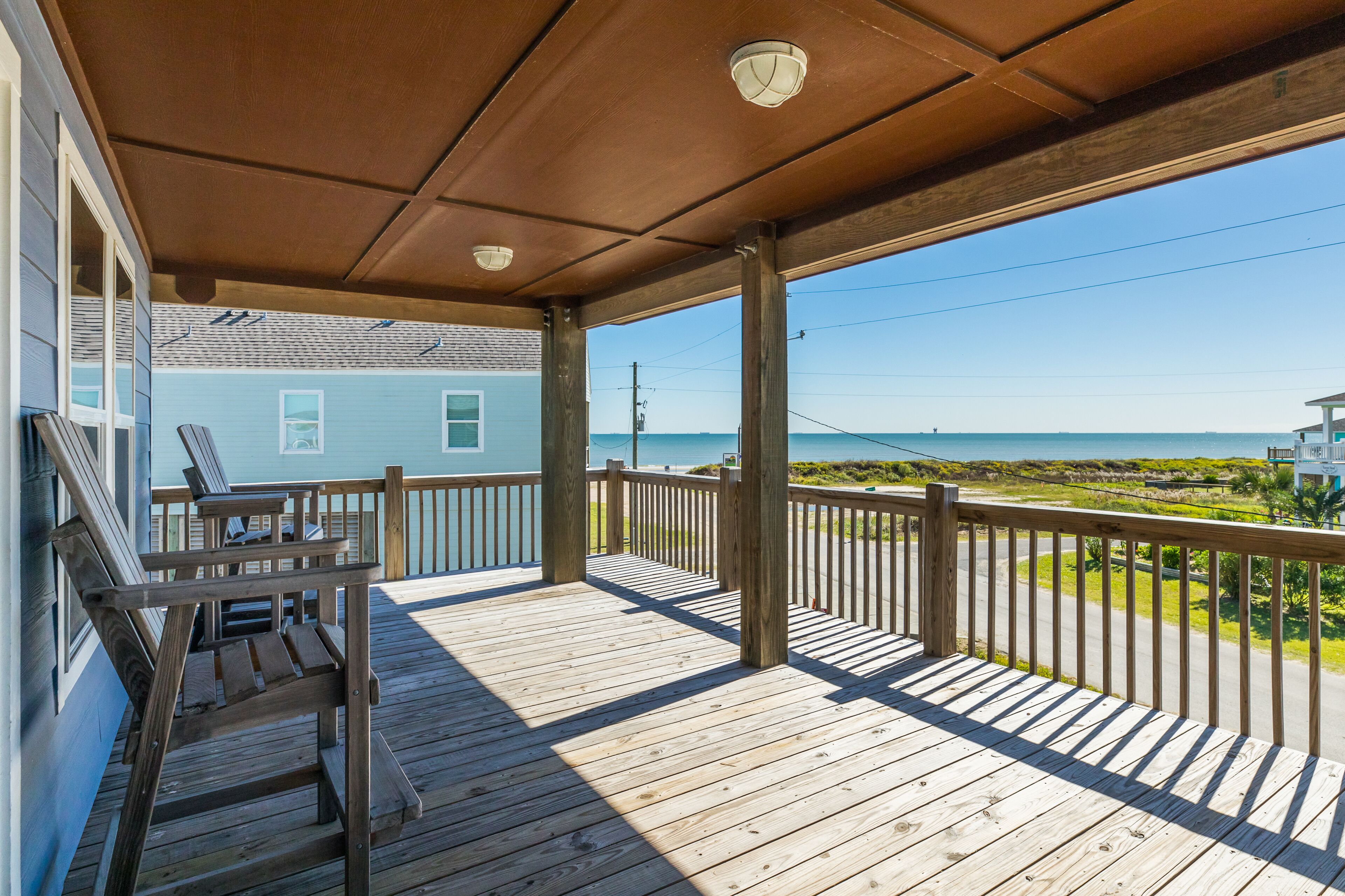 Gulf-view Home with wraparound deck - one block to the beach