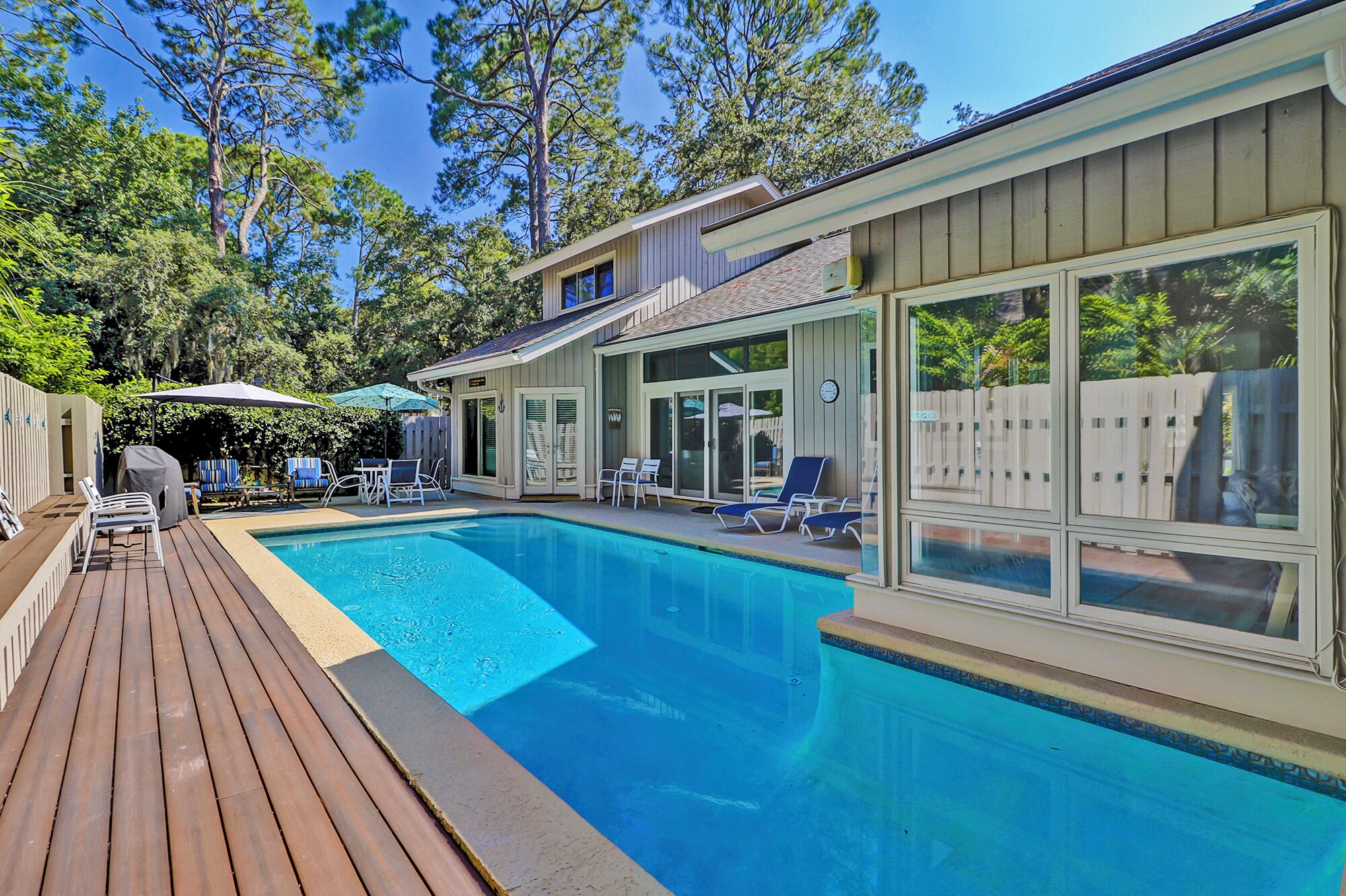 A heated pool