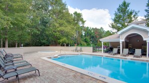 A heated pool