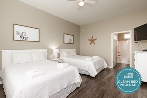2 bedrooms, iron/ironing board, WiFi, bed sheets