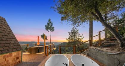 Espectacular cúpula geodésica con impresionantes vistas, spa y paseo a la ciudad.