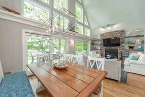 Interior - Charming Dog-Friendly Lakefront Chalet w/Dock & HT (Swanton)