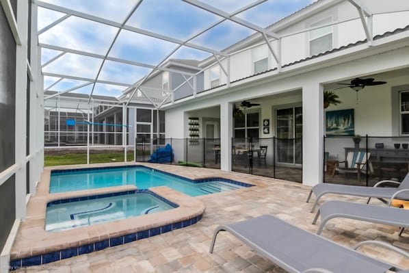 A heated pool