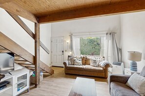 Televisio, DVD-soitin, kirjoja, videokirjasto