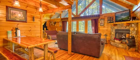 Fernseher, Kamin, Videospiele, DVD-Player