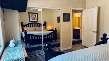 2 bedrooms, iron/ironing board, free WiFi, bed sheets