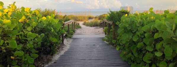 On the beach, beach towels