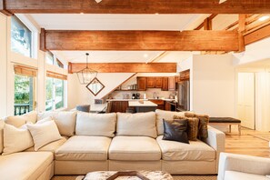 Televisión, chimenea, videojuegos y estéreo 