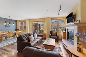 TV, fireplace, DVD player