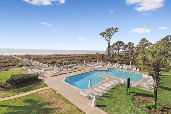 A heated pool