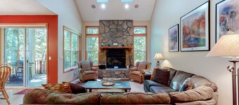 Golf-course-front home with hot tub & pool - easy ski & golf access