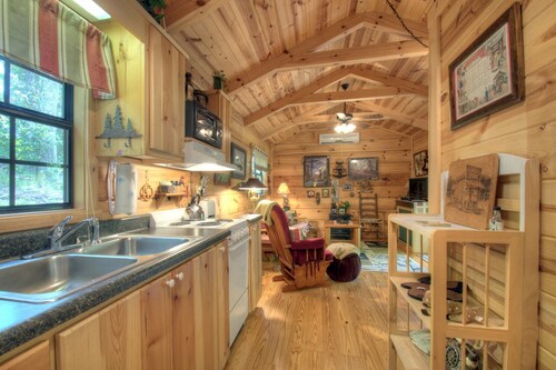 Deer Run | Wooded Cabin w/ Fire Pit, Porch Views + Biltmore Pass