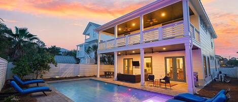 A heated pool