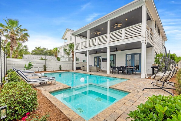 A heated pool