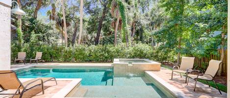 A heated pool