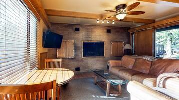 TV, DVD player, books