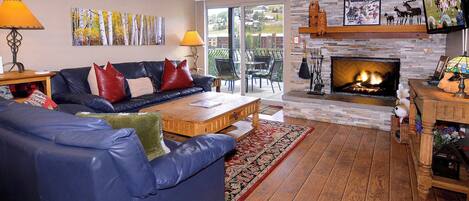 TV, caminetto, studio