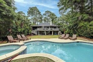 A heated pool