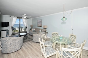 TV, DVD player, books