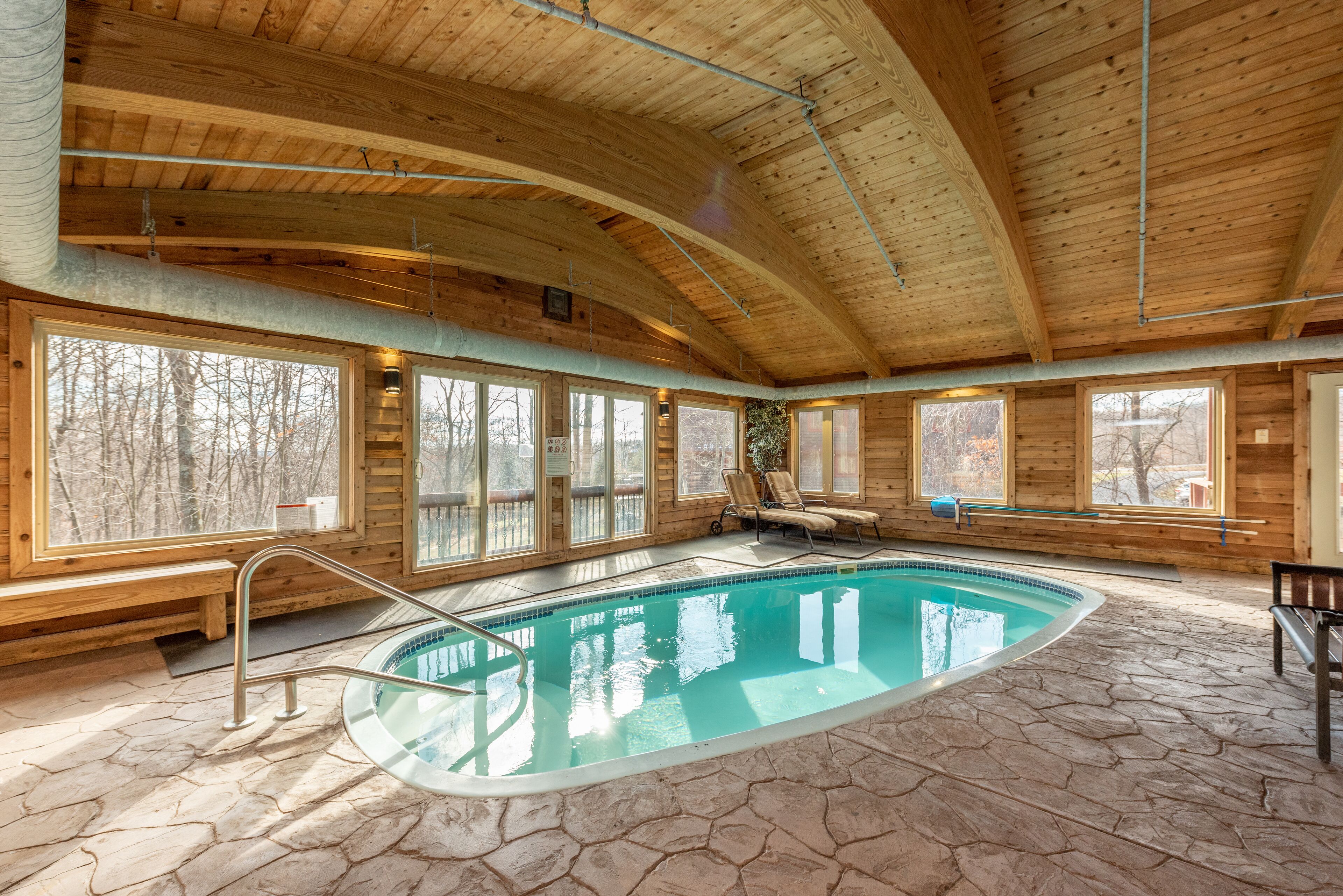 Indoor pool, a heated pool