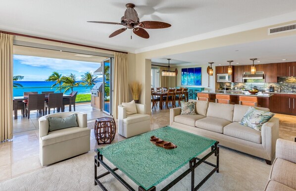 TV, DVD player, stereo