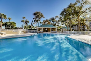 A heated pool