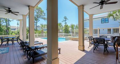 7 Barrier Beach Cove - Hogar personalizado, a 5 minutos a pie de la playa y canchas de tenis