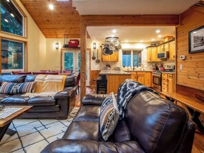 TV, fireplace, video games, offices