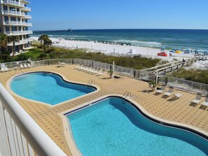 A heated pool - SMP 408 | Beautiful 3 BR Beachfront Condo | Free Beach Service! Sleeps 8 (Fort Walton Beach)