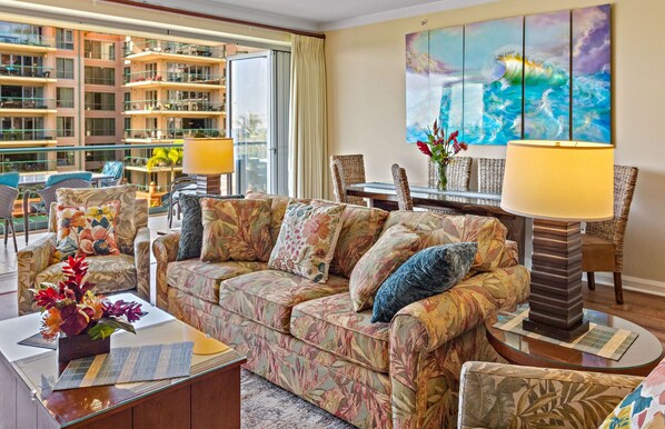 TV, DVD player, stereo