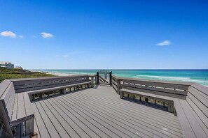 Terrace/patio - Palms of Dune Allen 108 - Oceanfront Condo in 30A with Pool & Beach Access (Santa Rosa Beach)