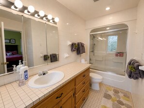 Shower, hair dryer, towels - Spacious 7BR Lakeside Ski Lodge, Hot Tub, Game Room (Durango)