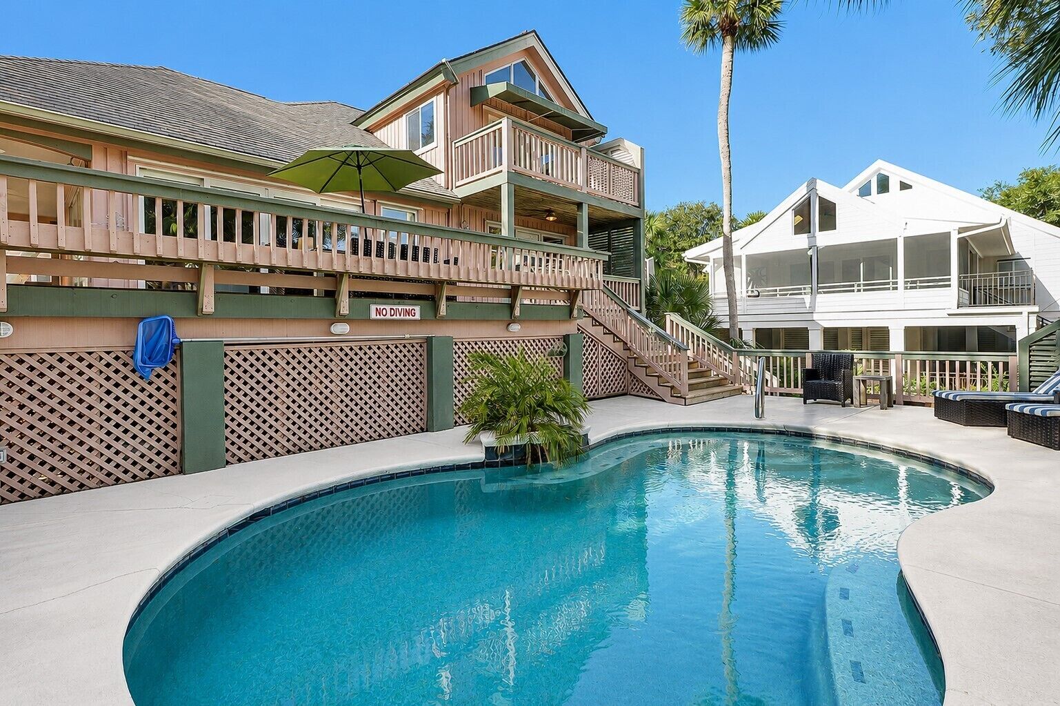 A heated pool