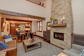 TV, fireplace, DVD player